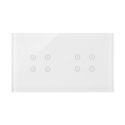 Panel dotykowy 2 moduły 4 pola dotykowe, 4 pola dotykowe, biała perła