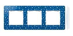 Ramka 3- krotna biały indygo