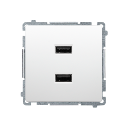 Ładowarka USB podwójna biały