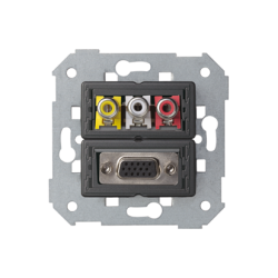 Gniazdo VGA żeńskie + 3 RCA