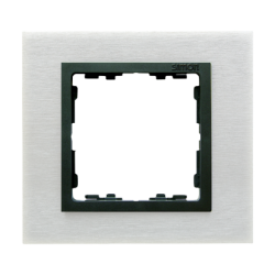 Ramka 1- krotna metalowa inox mat / grafit