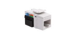 Wkład gniazda komputerowego RJ45 kat.5e, nieekranowany (UTP) biały