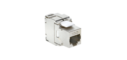 Wkład gniazda komputerowego RJ45 kat.6A, ekranowany (STP) WYCOFANY Z OFERTY - Dostępny do wyczerpania zapasów magazynowych, stal nierdzewna