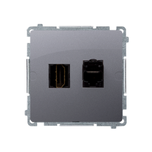 Simon Basic BMGHRJ45.01/43 Gniazdo HDMI + RJ45 kat