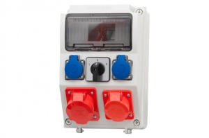 Rozdzielnica CAJA 9M - gniazda 2x32A 5p, 2x230V, L