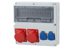 Rozdzielnica LAGO 14M - gniazda 2x16A 5p, 2x230V