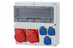 Rozdzielnica LAGO 14M - gniazda 2x32A 5p, 3x230V