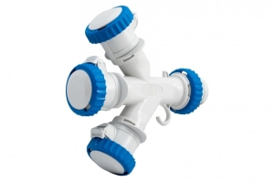 Adapter kempingowy wtyk 16A 3p, gniazdo 3x16A 3P
