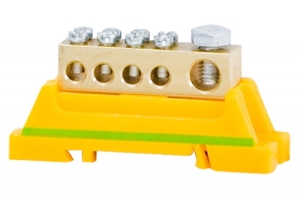 Zacisk ochronny 1x25mm2 / 4x10mm2 - żółto/zielony