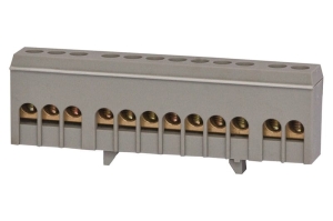 Listwa prądowa 12-modułowa 12x16mm2 - szara