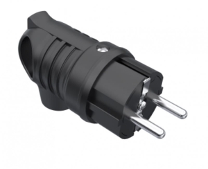 Wtyczka gumowa NOVA 16A 230V kątowa -długa