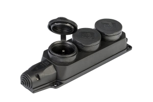 Listwa gumowa 3x230V 16A czarna