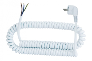 Przewód spiralny - wtyczka kątowa 05VVH8-F - 3x1mm