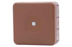 Puszka hermetyczna H55-S 85x85x37 12-wylotowa - br