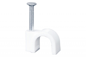 Uchwyt kablowy z gwoździem okrągły - o 4mm