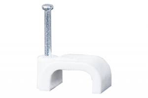 Uchwyt kablowy z gwoździem płaski - 13/7mm (3x2,5)