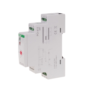 PO-415-24V przekaźnik czasowy z opóźnionym odpadaniem, montaż na szynie DIN, 24V T=1-60s.