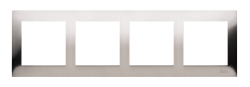 Ramka 4- krotna metalowa inox, metal