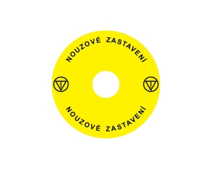 NOARK Ex9P1 H S9CZ Naklejka wyłącznika awaryjnego