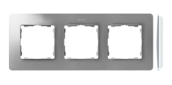 Ramka 3- krotna aluminium biały