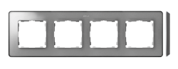 Ramka 4- krotna aluminium zimne grafit