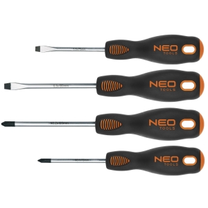 NEO TOOLS Wkrętaki, zestaw 4 szt., stal S2, twardo