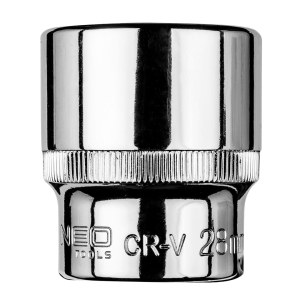 NEO TOOLS Nasadka sześciokątna 1/2”, 27 mm, stal C