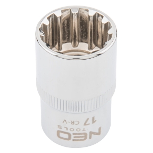 NEO TOOLS Nasadka Spline 1/2", 17 mm, sferyczny ks