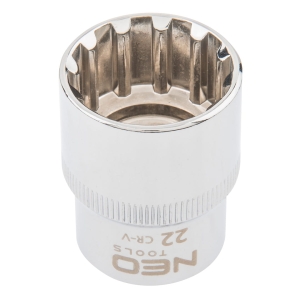 NEO TOOLS Nasadka Spline 1/2", 22 mm, sferyczny ks