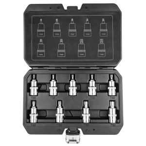 NEO TOOLS Końcówki Torx na nasadce 55 mm, zestaw 9