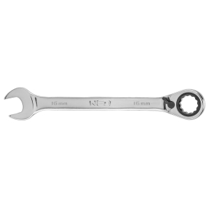 NEO TOOLS Klucz płasko-oczkowy z grzechotką 16 mm,
