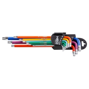NEO TOOLS Klucze Torx T10-T50, zestaw 9 szt., stal