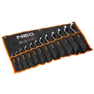 NEO TOOLS Klucze oczkowe odgięte 6-32 mm, zestaw 1