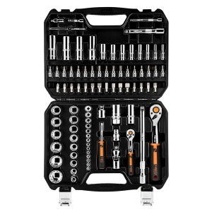NEO TOOLS Klucze nasadowe 86  szt., 1/2", 1/4", st