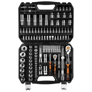 NEO TOOLS Klucze nasadowe 110 szt., 1/4", 1/2", st