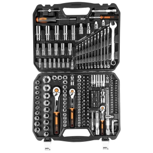 NEO TOOLS Klucze nasadowe 219 szt., 1/4", 3/8”, 1/