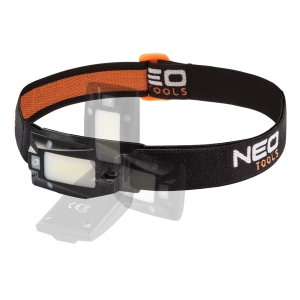 NEO TOOLS Latarka czołowa akumulatorowa USB 180 lm