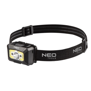 NEO TOOLS Latarka czołowa akumulatorowa USB 250 lm