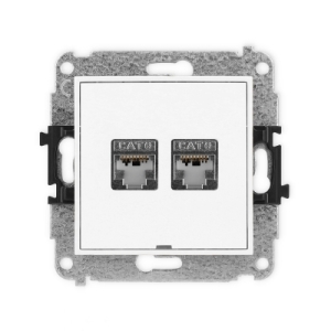 Mechanizm gniazda komputerowego podwójnego 2xRJ45