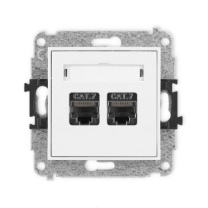 Mechanizm gniazda komputerowego podwójnego 2xRJ45