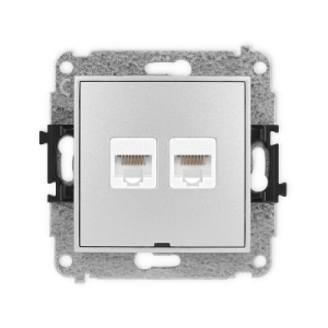 Mechanizm gniazda komputerowego podwójnego 2xRJ45