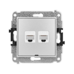 Mechanizm gniazda komputerowego podwójnego 2xRJ45