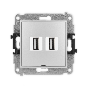 Mechanizm gniazda podwójnego 2xUSB A-A 2.0
