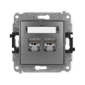 Mechanizm gniazda komputerowego podwójnego 2xRJ45