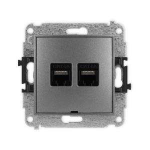 Mechanizm gniazda komputerowego podwójnego 2xRJ45