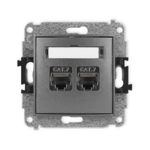 Mechanizm gniazda komputerowego podwójnego 2xRJ45