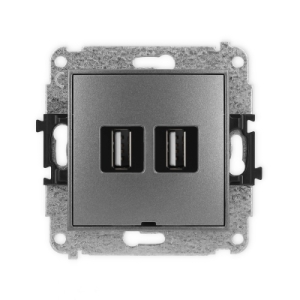 Mechanizm gniazda podwójnego 2xUSB A-A 2.0
