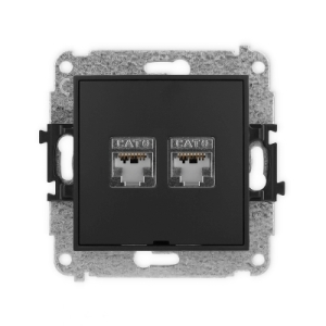 Mechanizm gniazda komputerowego podwójnego 2xRJ45