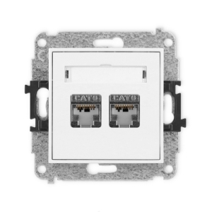 Mechanizm gniazda komputerowego podwójnego 2xRJ45