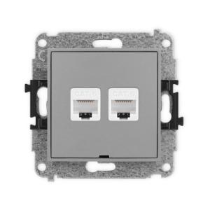 Mechanizm gniazda komputerowego podwójnego 2xRJ45